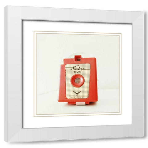 Little Red White Modern Wood Framed Art Print with Double Matting by Dvorak, Vicki