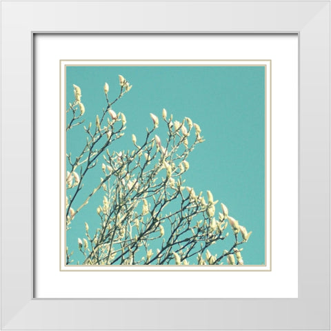 New Growth White Modern Wood Framed Art Print with Double Matting by Dvorak, Vicki