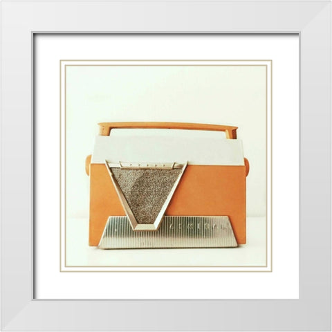 Rockin Orange White Modern Wood Framed Art Print with Double Matting by Dvorak, Vicki