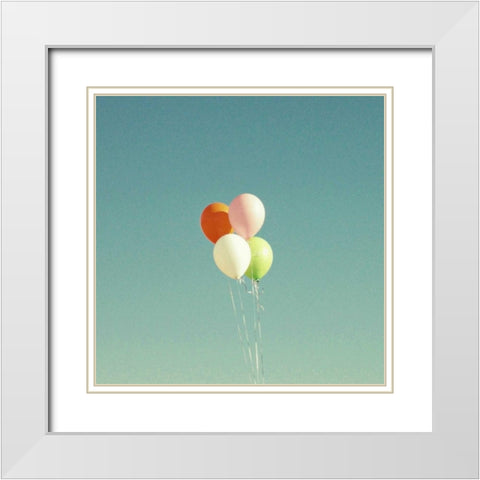 Up and Away White Modern Wood Framed Art Print with Double Matting by Dvorak, Vicki