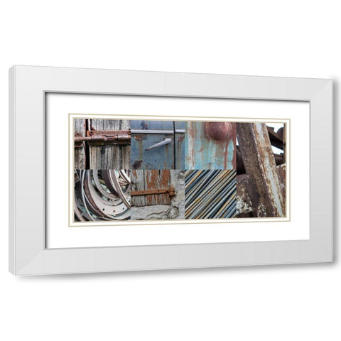 Weathered White Modern Wood Framed Art Print with Double Matting by Innes, David