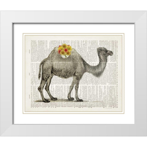 Flower Back Camel White Modern Wood Framed Art Print with Double Matting by James, Christopher