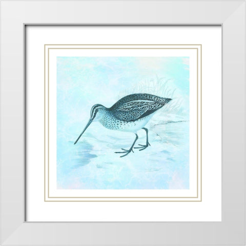 At The Seashore 2 White Modern Wood Framed Art Print with Double Matting by James, Christopher