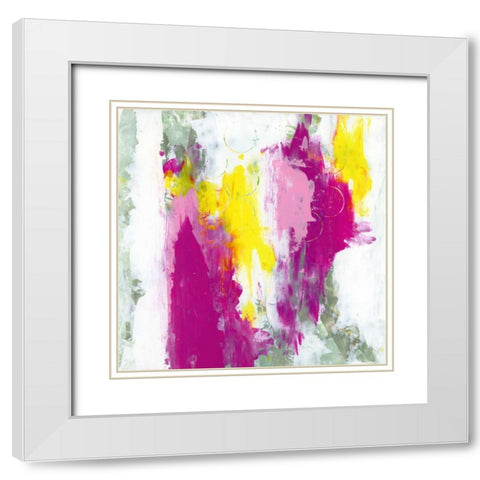 Garden Abstraction 1 White Modern Wood Framed Art Print with Double Matting by Buddenhaugen, Sophia