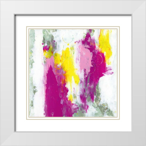 Garden Abstraction 1 White Modern Wood Framed Art Print with Double Matting by Buddenhaugen, Sophia