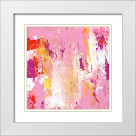 Garden Abstraction 3 White Modern Wood Framed Art Print with Double Matting by Buddenhaugen, Sophia