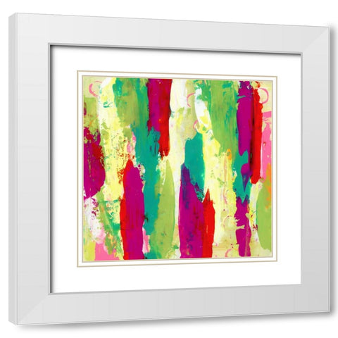 Garden Abstraction 8 White Modern Wood Framed Art Print with Double Matting by Buddenhaugen, Sophia