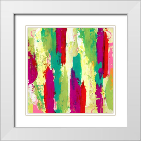Garden Abstraction 8 White Modern Wood Framed Art Print with Double Matting by Buddenhaugen, Sophia