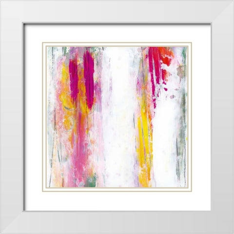Garden Abstraction 9 White Modern Wood Framed Art Print with Double Matting by Buddenhaugen, Sophia