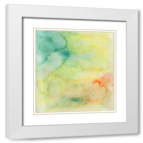 Garden Abstraction 31 White Modern Wood Framed Art Print with Double Matting by Buddenhaugen, Sophia