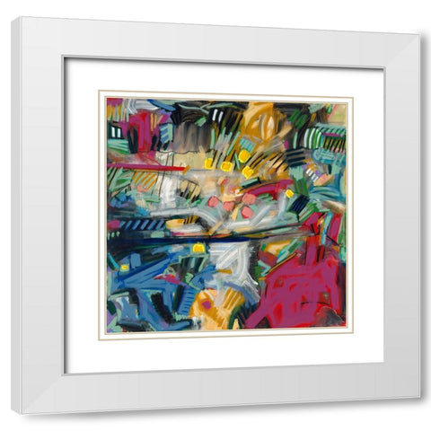 Influence White Modern Wood Framed Art Print with Double Matting by Kaplinsky, Matt