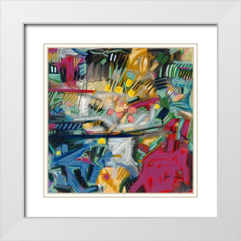 Influence White Modern Wood Framed Art Print with Double Matting by Kaplinsky, Matt