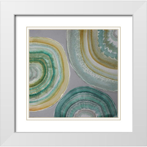 Modern Geode 1 White Modern Wood Framed Art Print with Double Matting by Swanson, CJ