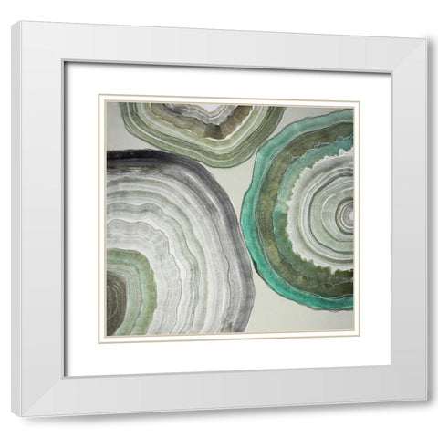 Modern Geode 4 White Modern Wood Framed Art Print with Double Matting by Swanson, CJ