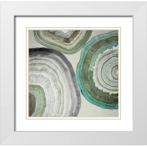 Modern Geode 4 White Modern Wood Framed Art Print with Double Matting by Swanson, CJ