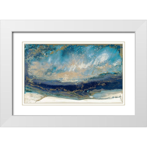 Midnight Meditation White Modern Wood Framed Art Print with Double Matting by Bering, Blakely