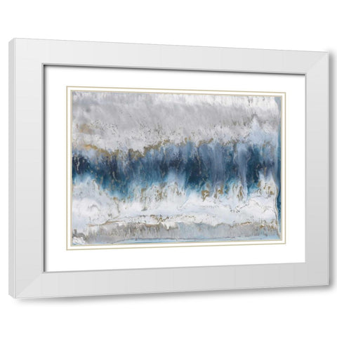 Moon Stone White Modern Wood Framed Art Print with Double Matting by Bering, Blakely