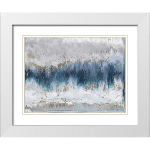 Moon Stone White Modern Wood Framed Art Print with Double Matting by Bering, Blakely