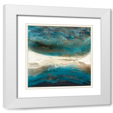 Cosmic Balance White Modern Wood Framed Art Print with Double Matting by Bering, Blakely