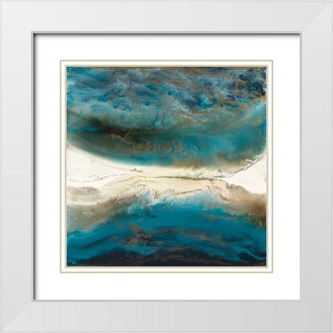 Cosmic Balance White Modern Wood Framed Art Print with Double Matting by Bering, Blakely