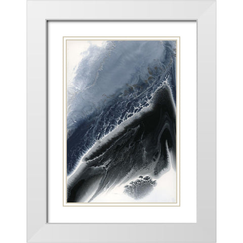 Abstract,Contemporary White Modern Wood Framed Art Print with Double Matting by Bering, Blakely