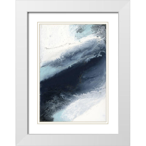 Abstract,Contemporary White Modern Wood Framed Art Print with Double Matting by Bering, Blakely