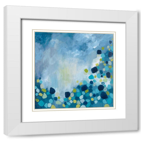 Bounce White Modern Wood Framed Art Print with Double Matting by Hutton
