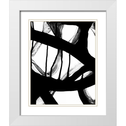 Blot and White 2 White Modern Wood Framed Art Print with Double Matting by Hutton