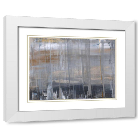 Midnight Mist White Modern Wood Framed Art Print with Double Matting by Hutton