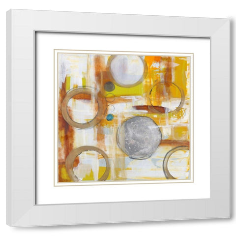Untangled Geometry White Modern Wood Framed Art Print with Double Matting by Hutton