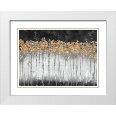 Midnight Forest White Modern Wood Framed Art Print with Double Matting by Walters, Delsy