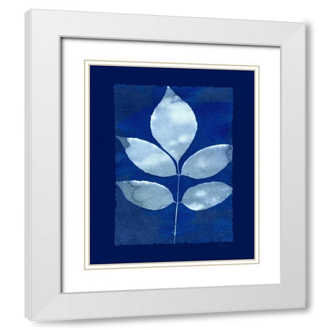 Cyanotype Birch White Modern Wood Framed Art Print with Double Matting by Zamudio, Dan