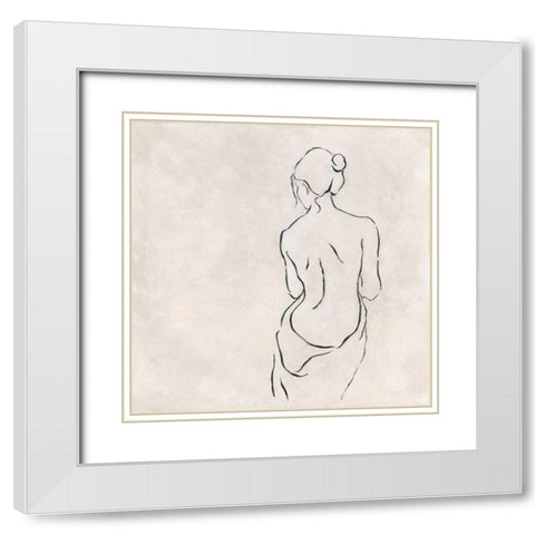 Alabaster Bather 2 White Modern Wood Framed Art Print with Double Matting by Wallis, Karen
