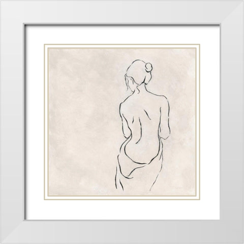 Alabaster Bather 2 White Modern Wood Framed Art Print with Double Matting by Wallis, Karen