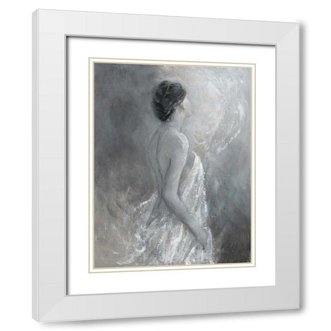 Figurative Pose 1 White Modern Wood Framed Art Print with Double Matting by Wallis, Karen