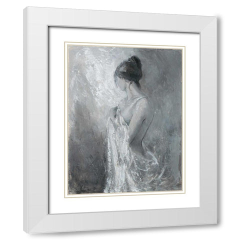 Figurative Pose 2 White Modern Wood Framed Art Print with Double Matting by Wallis, Karen