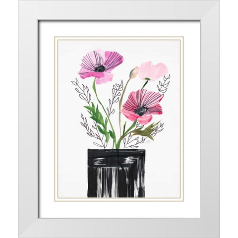 Light Heart White Modern Wood Framed Art Print with Double Matting by Swartz, Megan