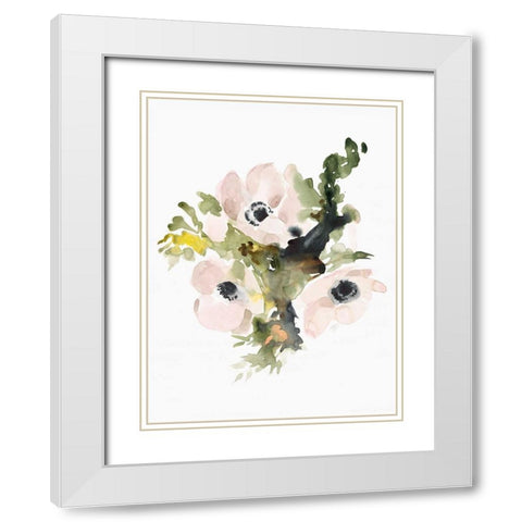 Winter Bouquet 1 White Modern Wood Framed Art Print with Double Matting by Swartz, Megan
