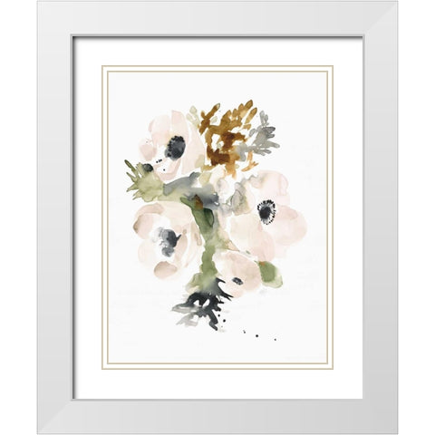 Winter Bouquet 2 White Modern Wood Framed Art Print with Double Matting by Swartz, Megan