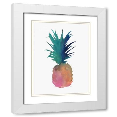 Tropical Life 1 White Modern Wood Framed Art Print with Double Matting by Swartz, Megan