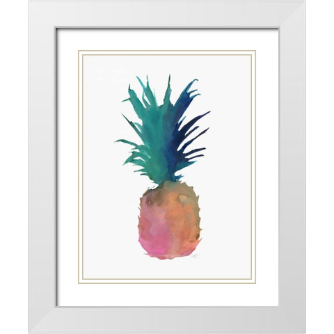 Tropical Life 1 White Modern Wood Framed Art Print with Double Matting by Swartz, Megan