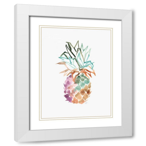 Cool and Tropical 1 White Modern Wood Framed Art Print with Double Matting by Swartz, Megan