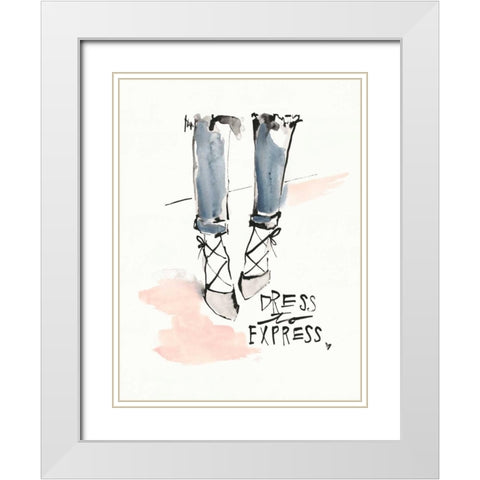 Dress to express White Modern Wood Framed Art Print with Double Matting by Swartz, Megan