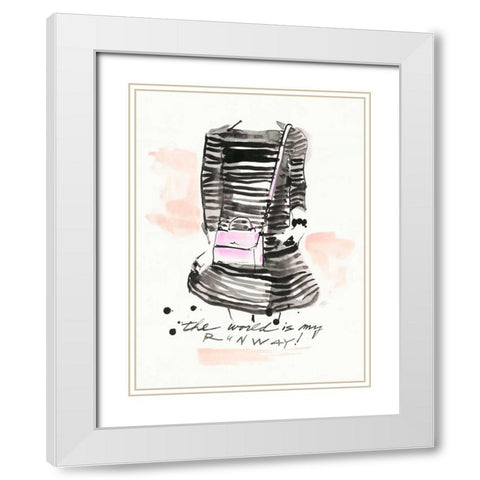 My runway White Modern Wood Framed Art Print with Double Matting by Swartz, Megan