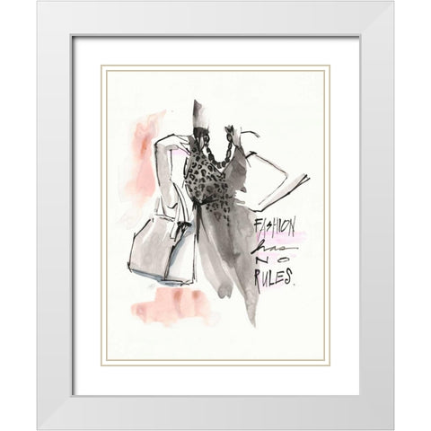 No rules White Modern Wood Framed Art Print with Double Matting by Swartz, Megan