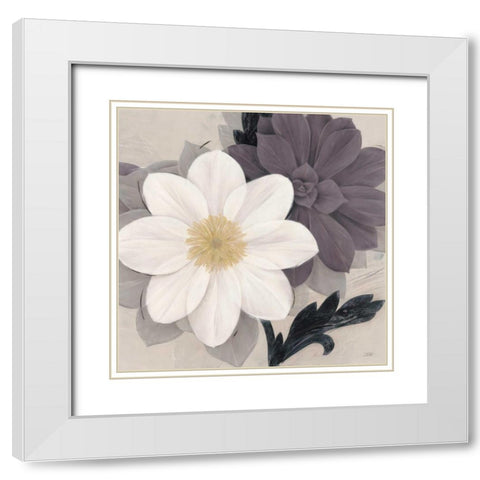 Blossom and Succulent White White Modern Wood Framed Art Print with Double Matting by Stoyanov, Ivo