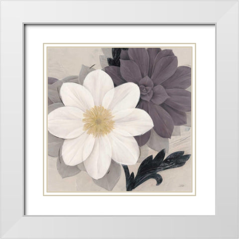 Blossom and Succulent White White Modern Wood Framed Art Print with Double Matting by Stoyanov, Ivo