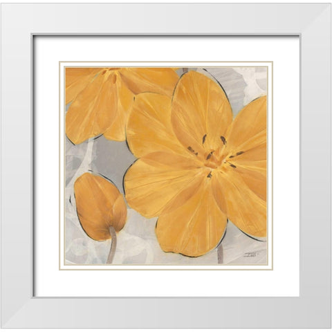 Amber Brights 2 White Modern Wood Framed Art Print with Double Matting by Stoyanov, Ivo