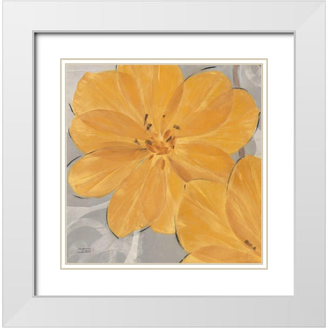 Amber Brights 4 White Modern Wood Framed Art Print with Double Matting by Stoyanov, Ivo