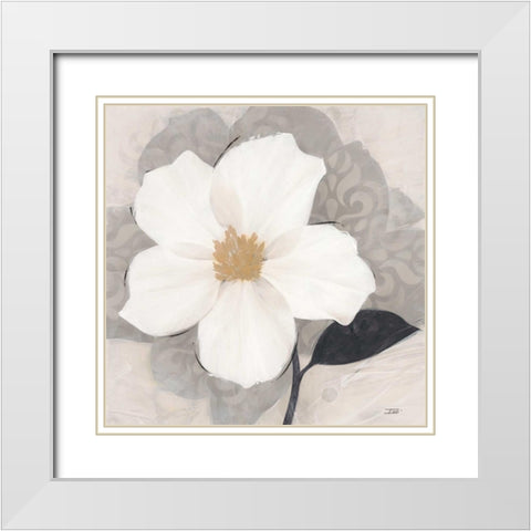 ?lÃ©gance Blanc White Modern Wood Framed Art Print with Double Matting by Stoyanov, Ivo